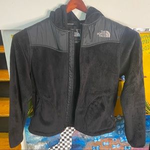 North Face plush zip up jacket